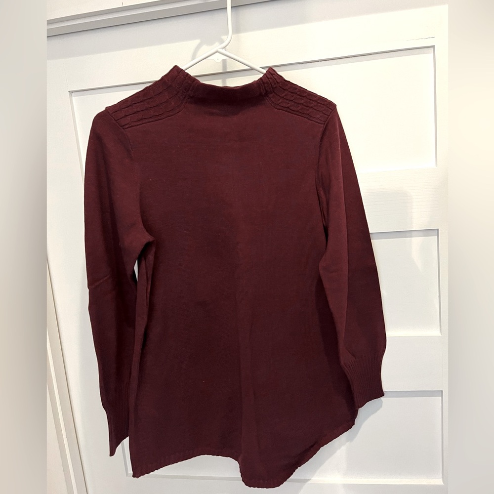 Cranberry funnel neck sweater